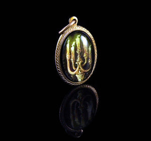 The Candelabra -- Brass Pendant with Original Artwork | Hibernacula