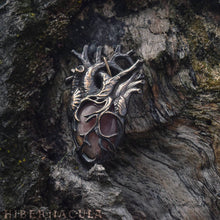 Load image into Gallery viewer, Compassionate Heart -- Anatomical Pendant in Bronze or Silver | Hibernacula
