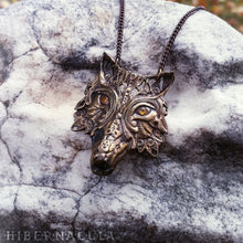 Load image into Gallery viewer, Wolf Prince -- Pendant In Bronze or Silver | Hibernacula
