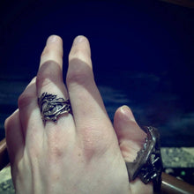 Load image into Gallery viewer, Hunter -- Jawbone Ring in Bronze or Silver | Hibernacula
