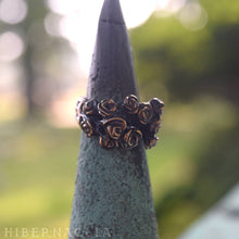 Load image into Gallery viewer, Hedge Rose -- Wrap Ring in Bronze or Silver | Hibernacula
