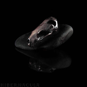 Ferocity -- Mink/Mustelidae Skull -- Bronze Pendant | Hibernacula