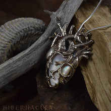 Load image into Gallery viewer, The Sacred Heart -- Mother of Pearl Anatomical Pendant | Hibernacula
