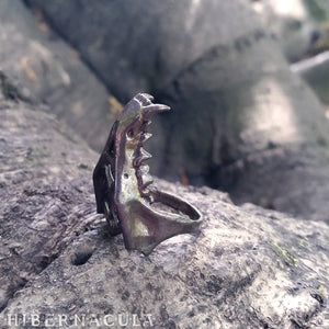 Hunter -- Jawbone Ring in Bronze or Silver | Hibernacula