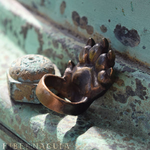 Pounce -- Cat's Paw Ring in Bronze or Silver | Hibernacula