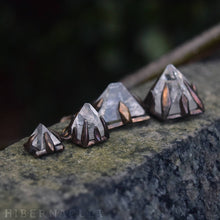 Загрузить изображение в средство просмотра галереи, Apophyllite Pyramid -- Raw Crystal in Bronze or Silver Clasps | Hibernacula
