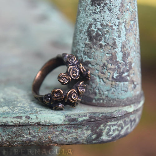 Hedge Rose -- Wrap Ring in Bronze or Silver | Hibernacula