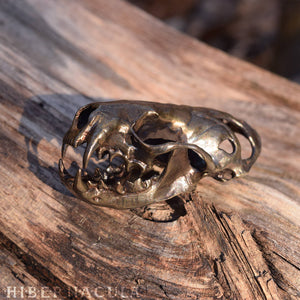 Tenacity -- Articulated Mink/Mustelidae Skull - Bronze Pendant or Sculpture | Hibernacula