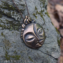 Load image into Gallery viewer, Dark Side of the Moon -- Twin Pendant in Bronze or Silver | Hibernacula
