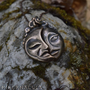 Dark Side of the Moon -- Twin Pendant in Bronze or Silver | Hibernacula