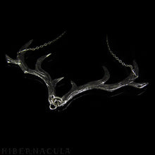 Load image into Gallery viewer, Prince of the Forest -- Antler Necklace in Bronze or Silver | Hibernacula
