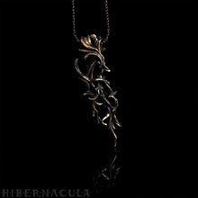 Load image into Gallery viewer, The Briar Thornbraid -- Thorn Puzzle Necklace in Bronze or Silver | Hibernacula
