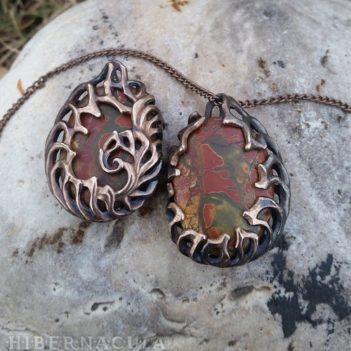 Primordia -- Picture Jasper Pendant in Bronze or Silver | Hibernacula