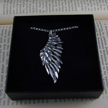 Load image into Gallery viewer, Fallen Angel Wing -- Pendant in Bronze or Silver | Hibernacula
