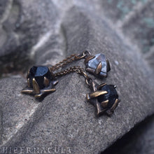 Load image into Gallery viewer, Hex Star -- Black Tourmaline in Bronze or Silver | Hibernacula

