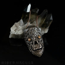 Load image into Gallery viewer, Calavera -- Gold Sapphire Mask in Bronze or Silver | Hibernacula

