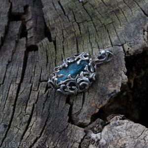 Wild Blue -- Raw Druzy Labradorite & Silver Pendant | Hibernacula