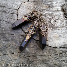 Load image into Gallery viewer, Raven Quartz -- Crystal &amp; Filigree Pendant | Hibernacula
