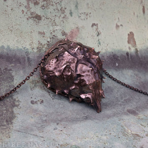 Armor -- Spider Crab Shell Pendant or Necklace in Bronze or Silver | Hibernacula