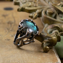 Load image into Gallery viewer, Enchanted Forest -- Labradorite Wrap Ring in Bronze or Silver | Hibernacula
