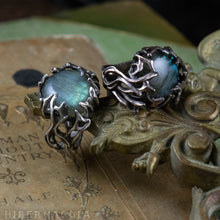 Load image into Gallery viewer, Enchanted Forest -- Labradorite Wrap Ring in Bronze or Silver | Hibernacula
