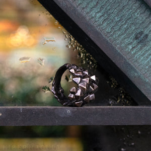Octohedron -- Wrap Ring In Bronze or Silver | Hibernacula