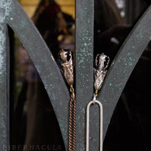 Load image into Gallery viewer, Blackfell Pendulum -- Jet Pendant in Bronze or Silver | Hibernacula
