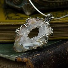 Load image into Gallery viewer, Worlds Within Worlds -- In Silver with Agate, Carnelian, Druzy Quartz Crystal | Hibernacula

