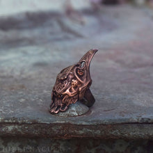 Загрузить изображение в средство просмотра галереи, Firebird -- Bird Skull Ring in Bronze or Silver | Hibernacula
