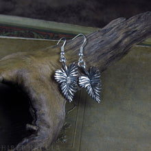 Load image into Gallery viewer, Grace -- Feather Earrings in Bronze or Silver | Hibernacula
