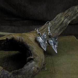 Grace -- Feather Earrings in Bronze or Silver | Hibernacula