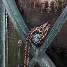 Load image into Gallery viewer, Raindrop Amulet --  Labradorite in Bronze or Sterling Silver | Hibernacula
