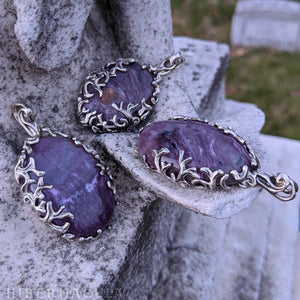 Purple Charoite Amulet -- Sterling Silver | Hibernacula