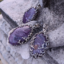Load image into Gallery viewer, Purple Charoite Amulet -- Sterling Silver | Hibernacula
