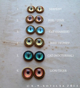 Numina Iris Earrings -- Animal Eye Variations | Hibernacula