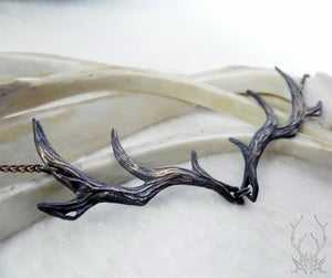 Prince of the Forest -- Antler Necklace in Bronze or Silver | Hibernacula