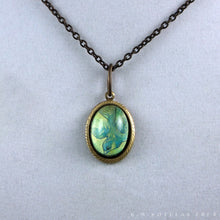 Load image into Gallery viewer, The Sky is Falling -- Brass Pendant with Original Artwork | Hibernacula
