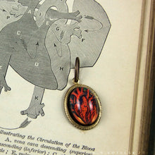 Load image into Gallery viewer, True Heart -- Brass Pendant with Original Artwork | Hibernacula
