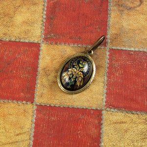 The Winged Key -- Brass Pendant with Original Artwork | Hibernacula