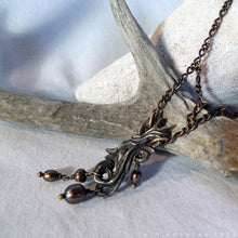 Load image into Gallery viewer, Prima Materia: Rain -- Alchemical Necklace in Bronze or Silver | Hibernacula
