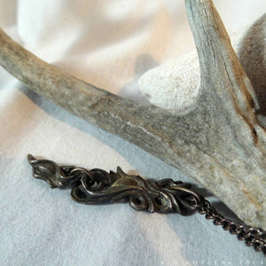 Prima Materia: Stave -- Alchemical Pendant in Bronze or Silver | Hibernacula