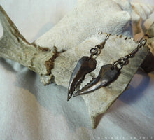 Load image into Gallery viewer, Moon Claw Earrings -- In Bronze or Silver | Hibernacula
