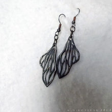 Load image into Gallery viewer, Cicada Wings -- Earrings In Bronze or Silver | Hibernacula
