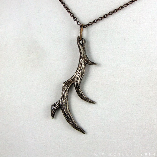 Antler -- Pendant in Bronze or Silver | Hibernacula