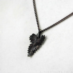 Grace -- Feather Pendant in Bronze or Silver | Hibernacula