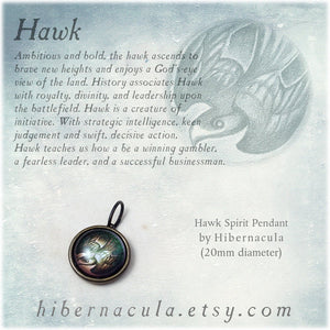 Hawk Spirit -- Brass Animal Totem Pendant | Hibernacula