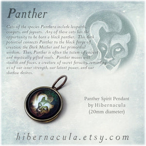 Panther Spirit -- Brass Animal Totem Pendant | Hibernacula