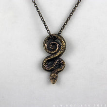 Загрузить изображение в средство просмотра галереи, Serpent of Wisdom -- Pendant In Bronze or Silver | Hibernacula

