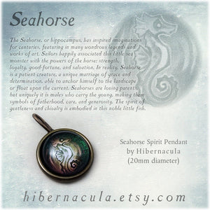 Seahorse Spirit -- Brass Animal Totem Pendant | Hibernacula