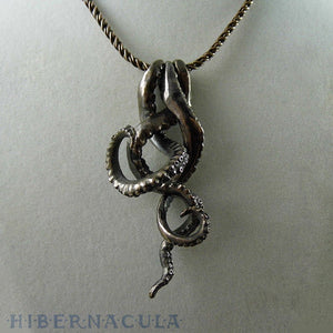 Tentacle Trinity -- Necklace in Bronze or Silver | Hibernacula